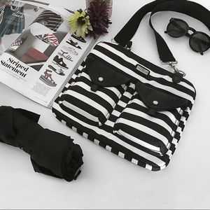 💔Sold☹️Tyler Rodan Black & White Stripe Crossbody